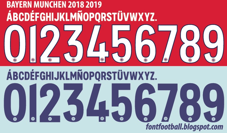 Шрифт Bayern Munchen 2018 2019